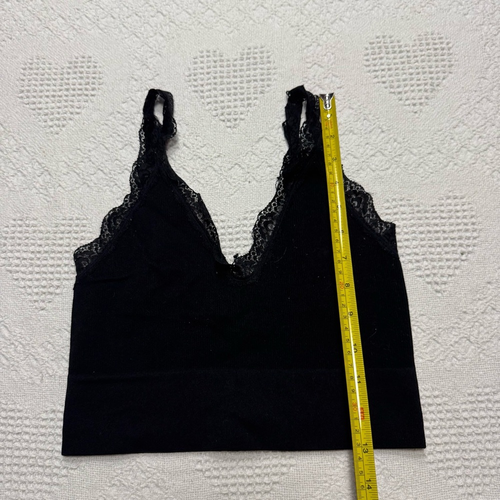 Bozzolo Ribbed Lacey Black Tank (S/M) - Picture 6 of 6